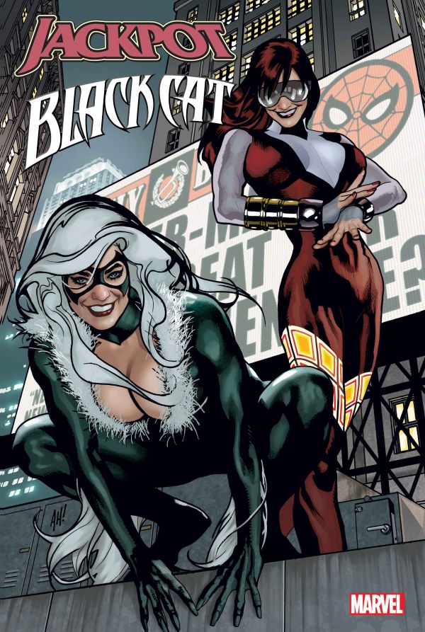 Jackpot and Black Cat #1 Main Cover Adam Hughes