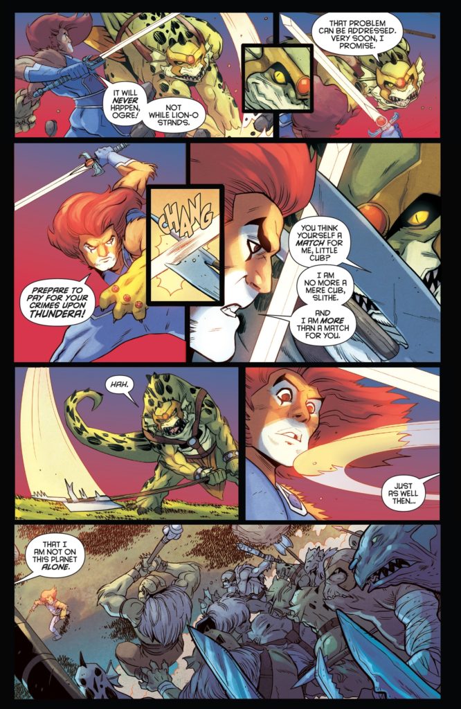 Thundercats #1 Lion-O vs Slithe 2