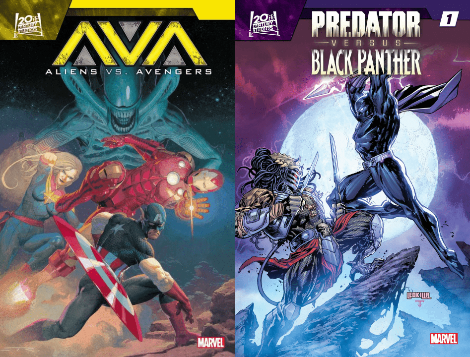 Aliens vs Avengers & Predator vs Black Panther Covers